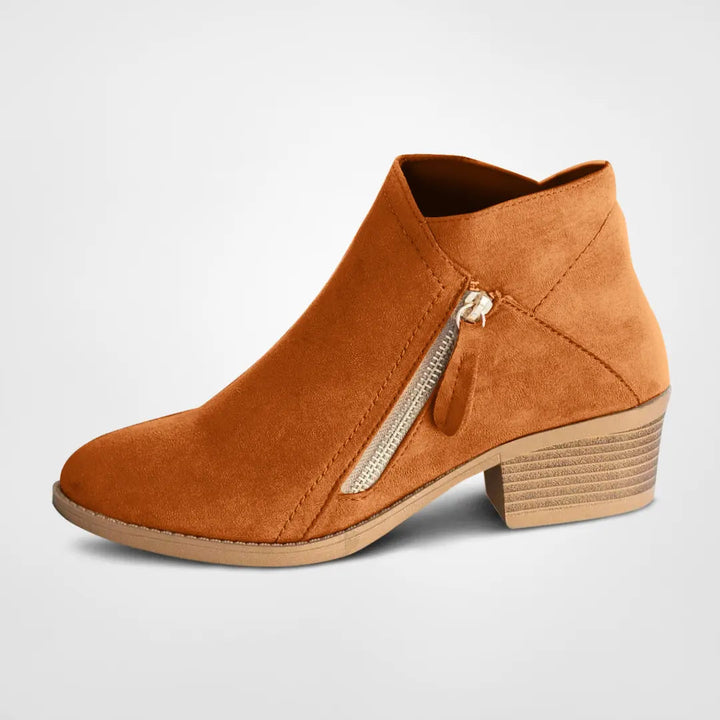 Stylish Ankle Boots with Zipper - ModiStep-Orange-2.0-The Livary