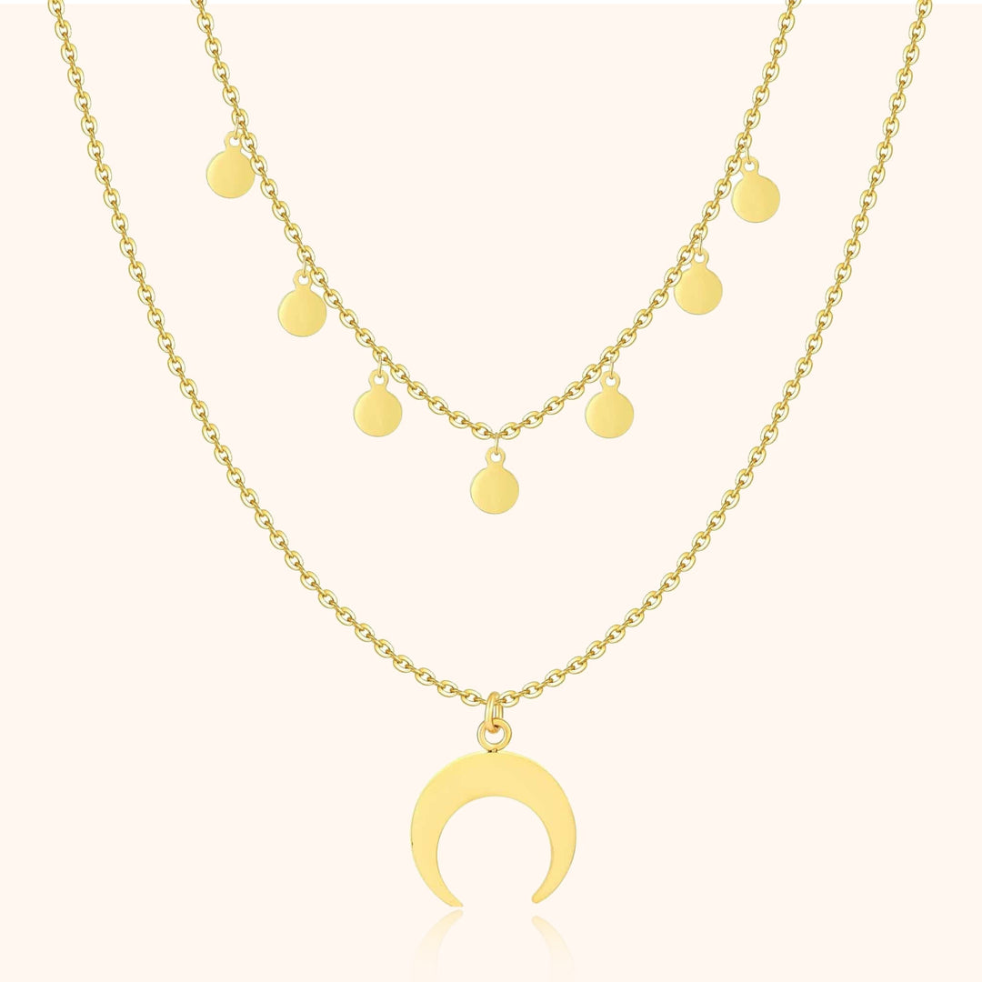 Double Necklace - Luna-Gold-The Livary