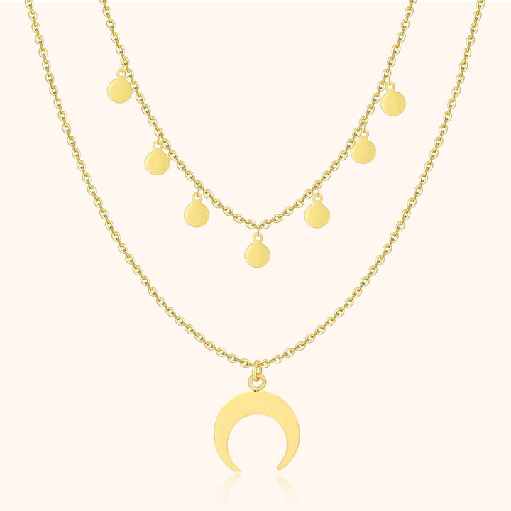 Double Necklace - Luna-Gold-The Livary