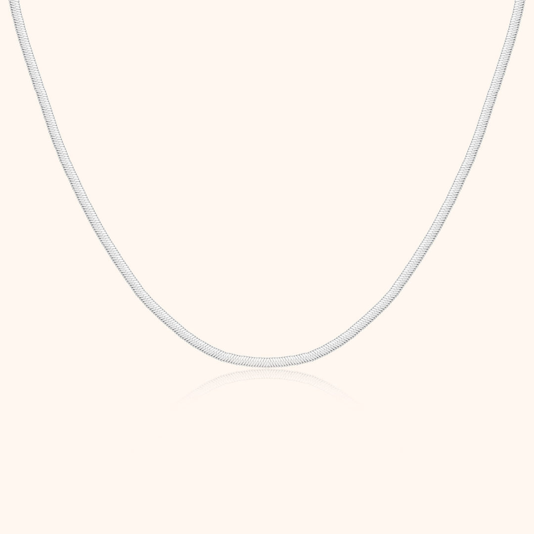 Luxury Flat Necklace - Elvira-Silver-The Livary