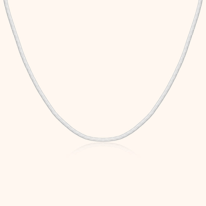 Luxury Flat Necklace - Elvira-Silver-The Livary