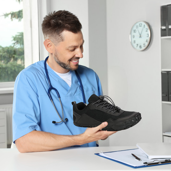 Waterproof orthopaedic barefoot shoes – Lennox-Black-6-The Livary