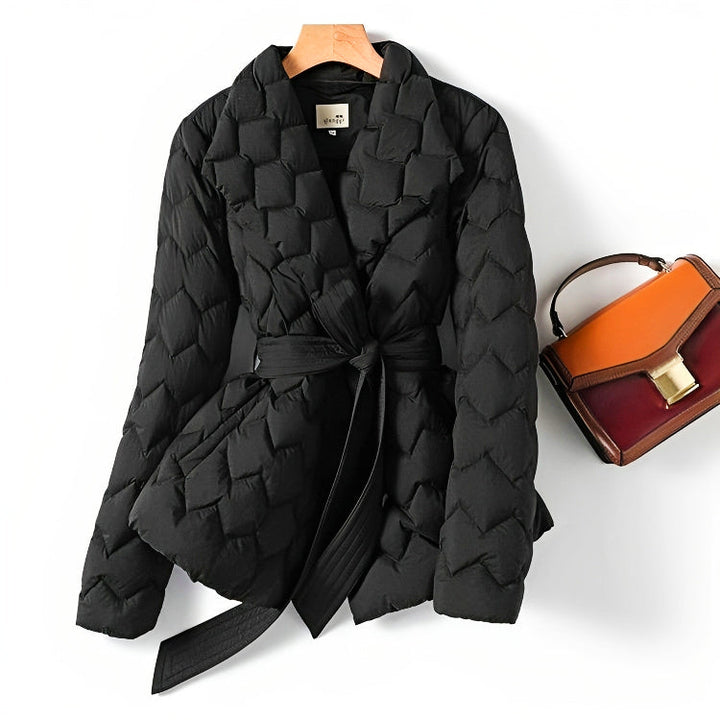 Stylish Quilted Women's Jacket - Eliana-Black-M-The Livary