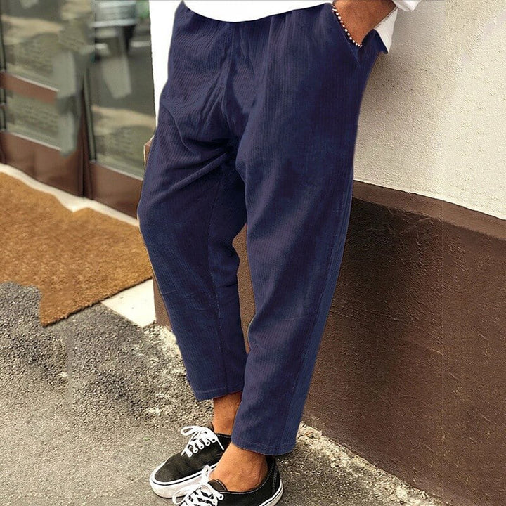 Corduroy Trousers for Men - Milan-Blue-XS-The Livary