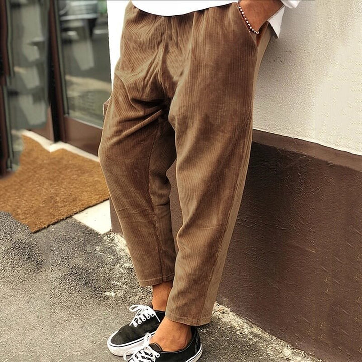 Corduroy Trousers for Men - Milan-Brown-XS-The Livary