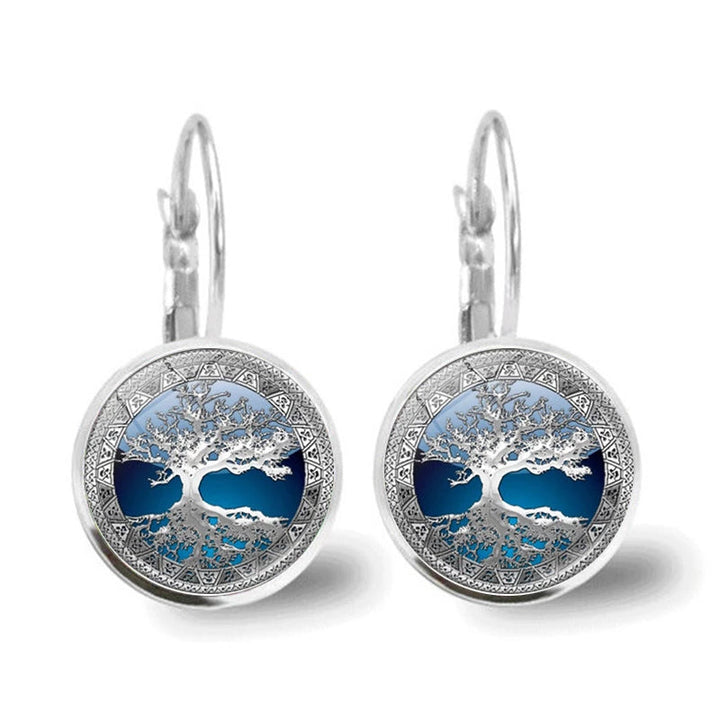 Silver Tree of Life Earrings - Mira-The Livary