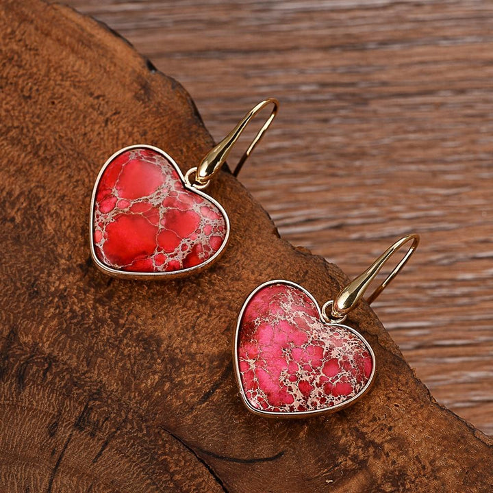 Ruby Essence Jasper Earrings – Sienna-Small-The Livary