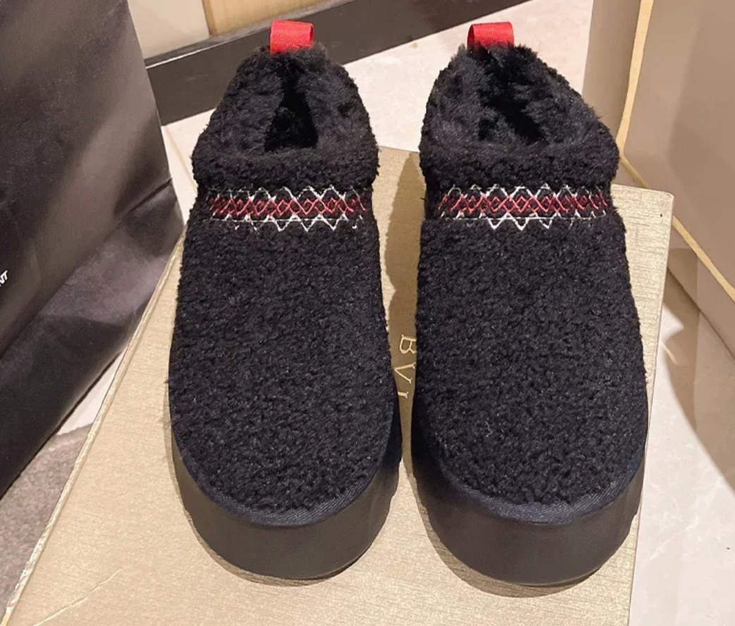 Comfy Winter Faux Fur Shoes for Women - Sophie-Teddy Zwart-2.5-The Livary