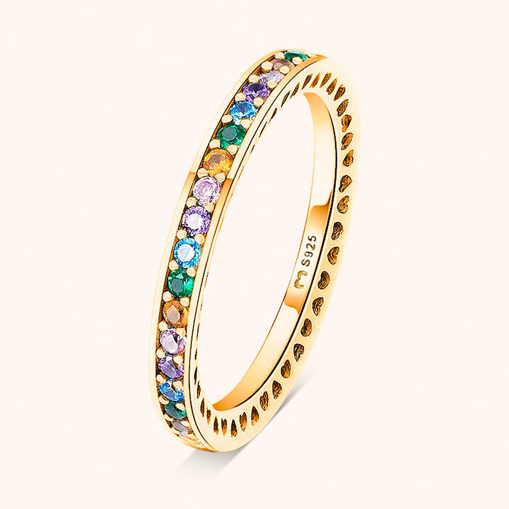 Stylish Rainbow Ring - Aurora-Gold-5-The Livary
