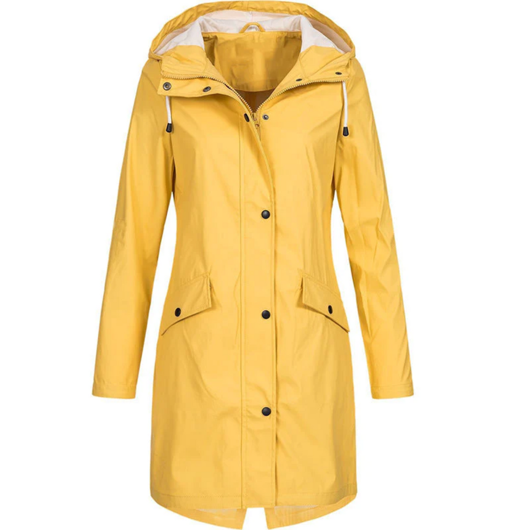 Waterproof Long Ladies' Raincoat - Luna-Yellow-S-The Livary