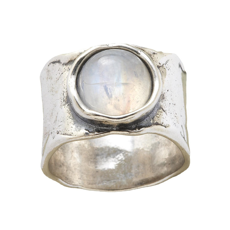 Moonstone Ring in Silver - Luna-6-The Livary