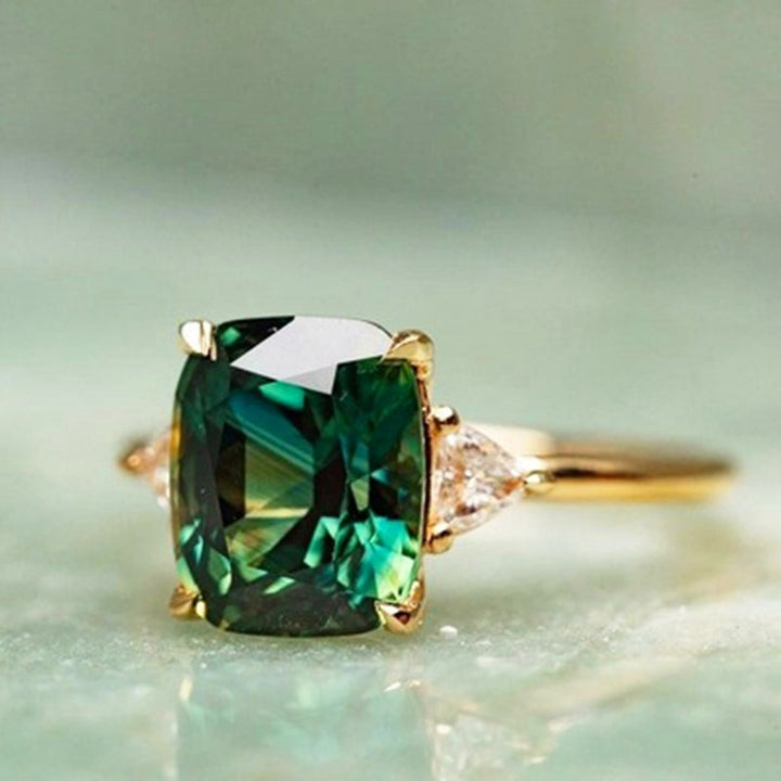 Square Emerald Ring - Elise-6-The Livary