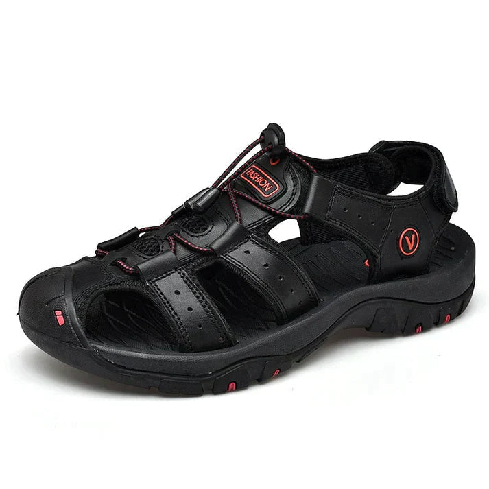 Orthopaedic Sandals for Men – Victor-Black-5-The Livary