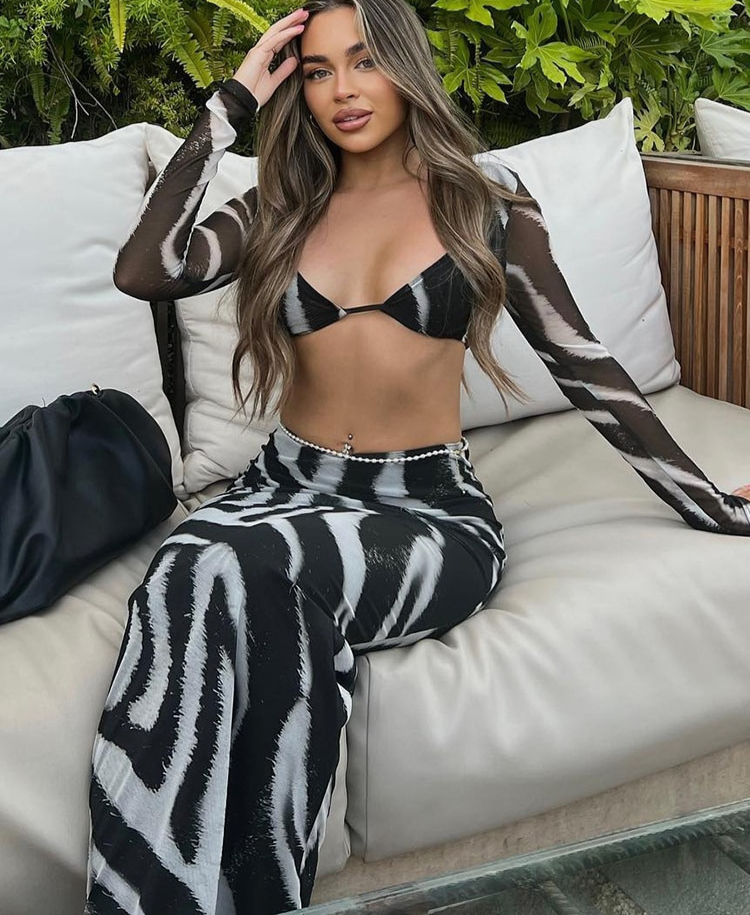 Striped summer set with skirt – Trendy & Feminine – Melina-S-The Livary