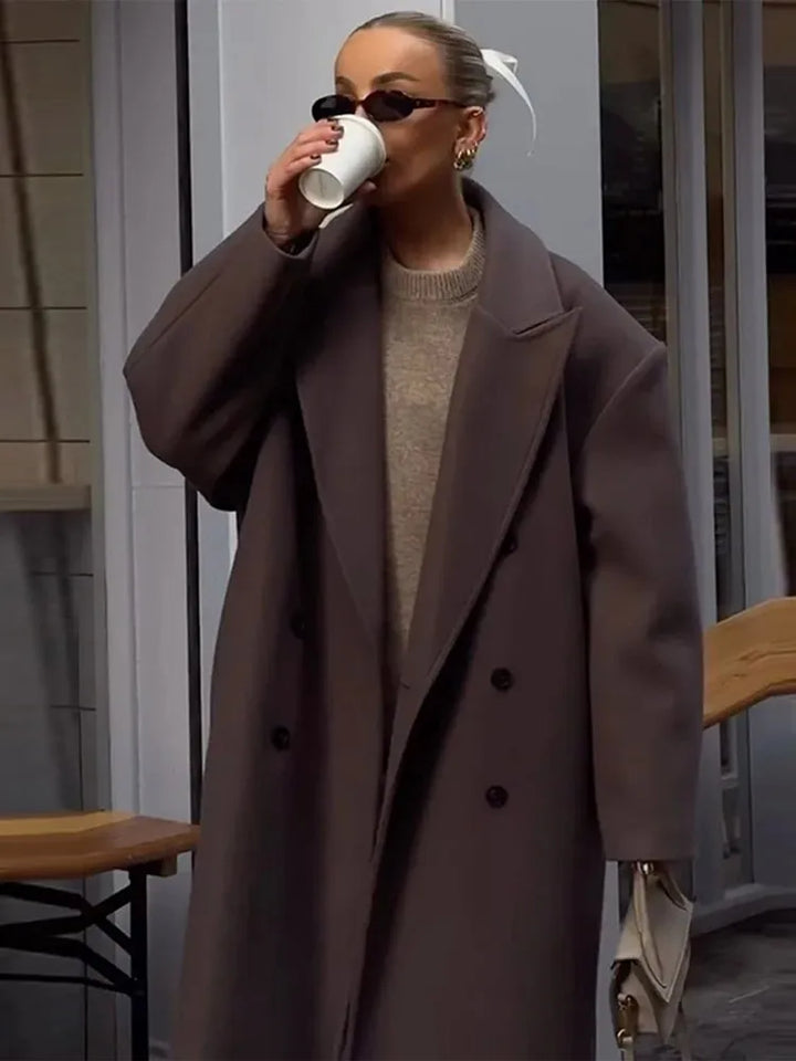 Comfortable Long Women's Coat - Sophie-S-The Livary