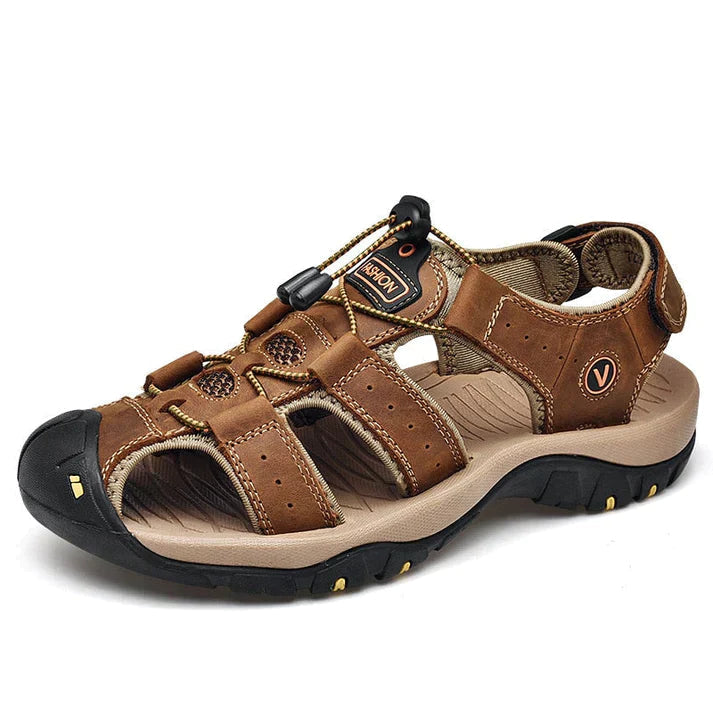 Orthopaedic Sandals for Men – Victor-Dark brown-5-The Livary
