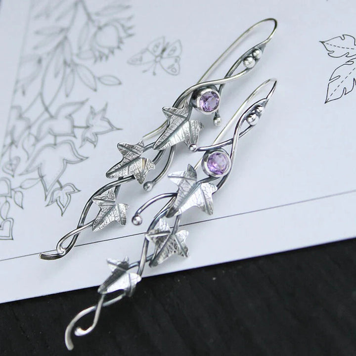 Stylish Elf Leaf Earrings - Faylinn-Purple-The Livary
