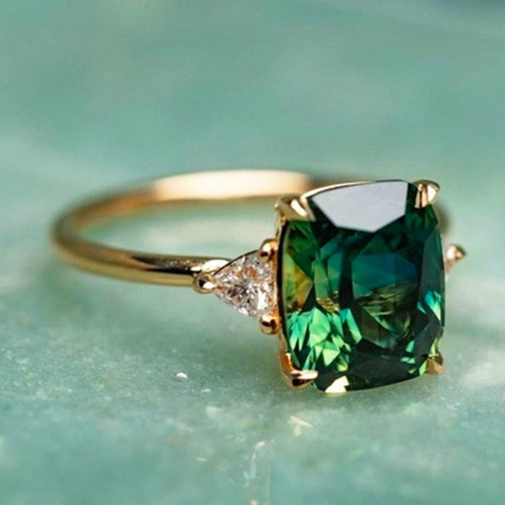Square Emerald Ring - Elise-6-The Livary