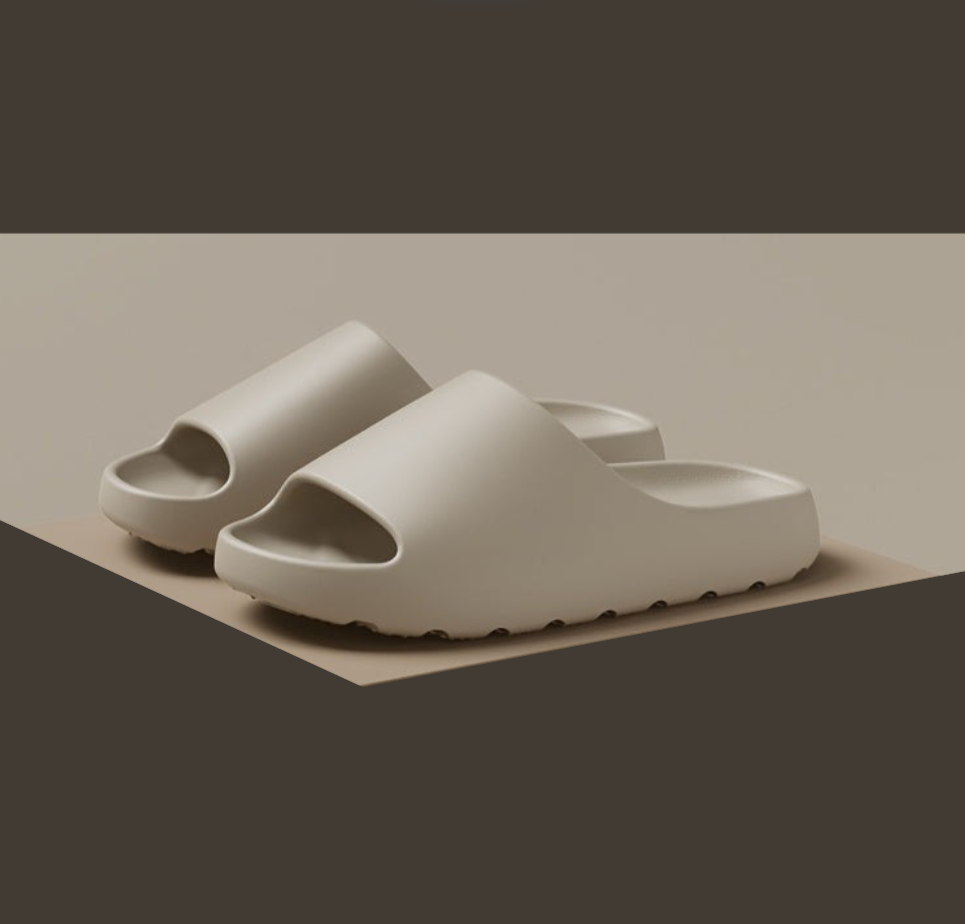 Comfortable & Waterproof Unisex EVA Slippers with Open Toe – Remy-Beige-3.5-The Livary