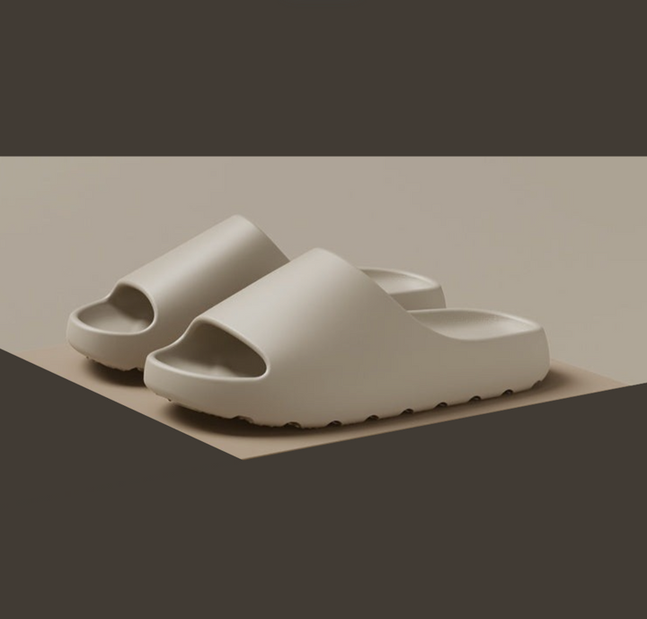 Comfortable & Waterproof Unisex EVA Slippers with Open Toe – Remy-Beige-3.5-The Livary