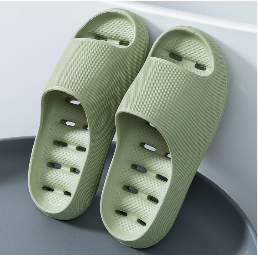 Non-slip & Soft Bathroom Slippers Unisex – Noah-Green-3-3.5-The Livary