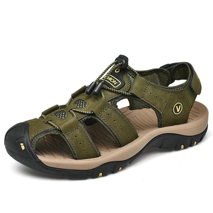 Orthopaedic Sandals for Men – Victor-Olive green-5-The Livary