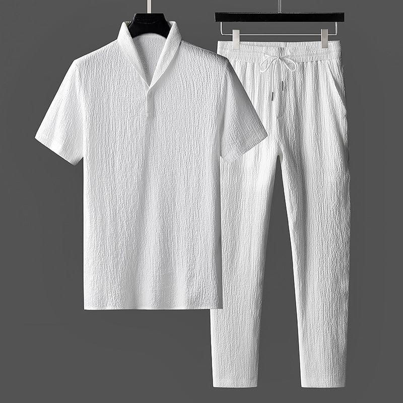 Urban Men's Top and Trouser Set - NovaLounge-White-XS-The Livary