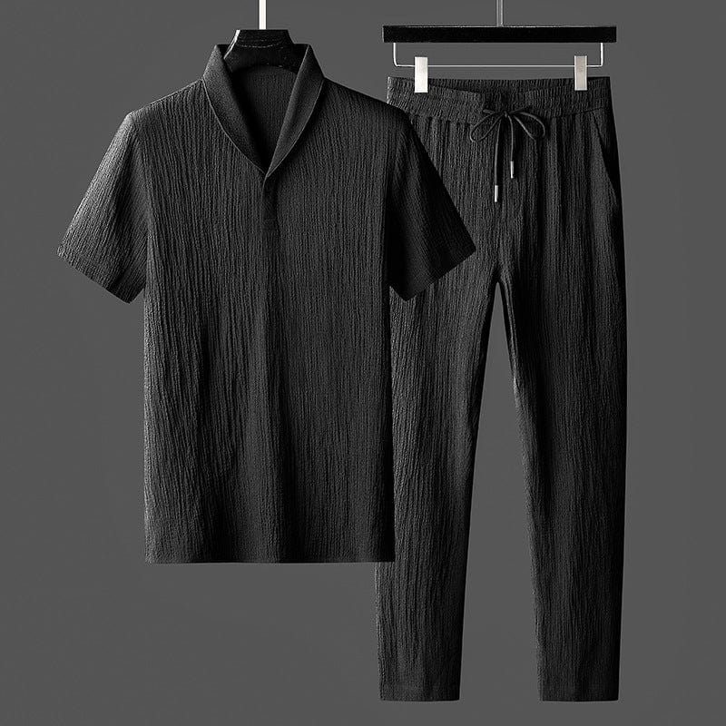 Urban Men's Top and Trouser Set - NovaLounge-Black-XS-The Livary