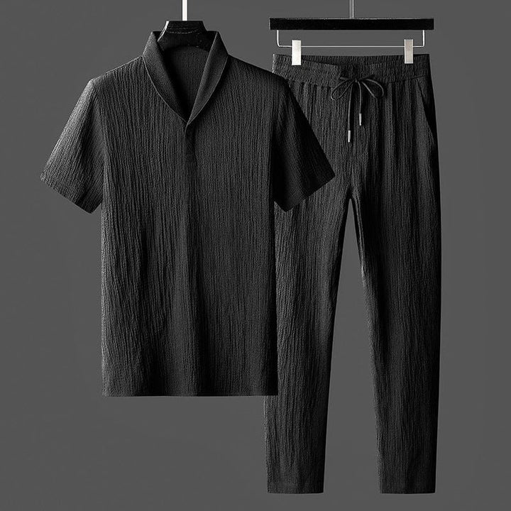 Urban Men's Top and Trouser Set - NovaLounge-Black-XS-The Livary