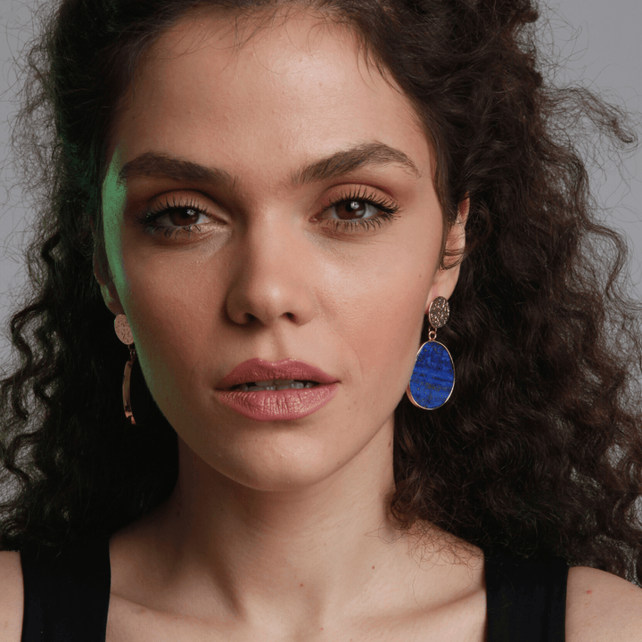 Protective Earrings - Celestial Lapis-Lapis Lazuli-The Livary