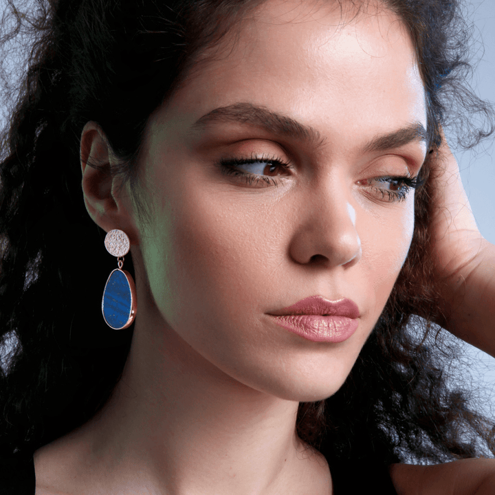 Protective Earrings - Celestial Lapis-Lapis Lazuli-The Livary