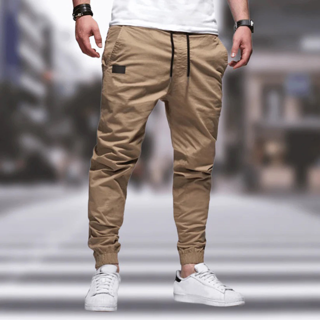 Stylish Men's Cargo Trousers - Ragnar-Beige-M-The Livary