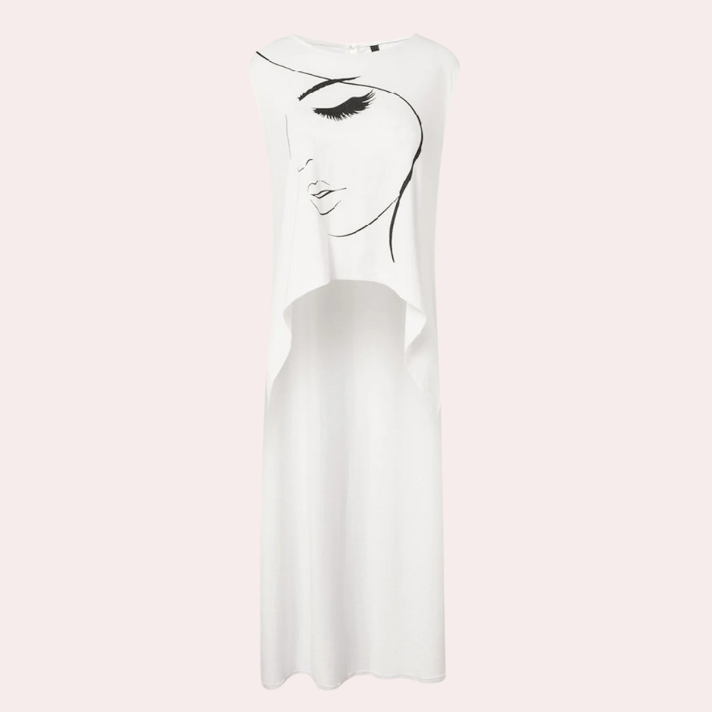 Stylish White Top for Ladies - Mira-XS-The Livary