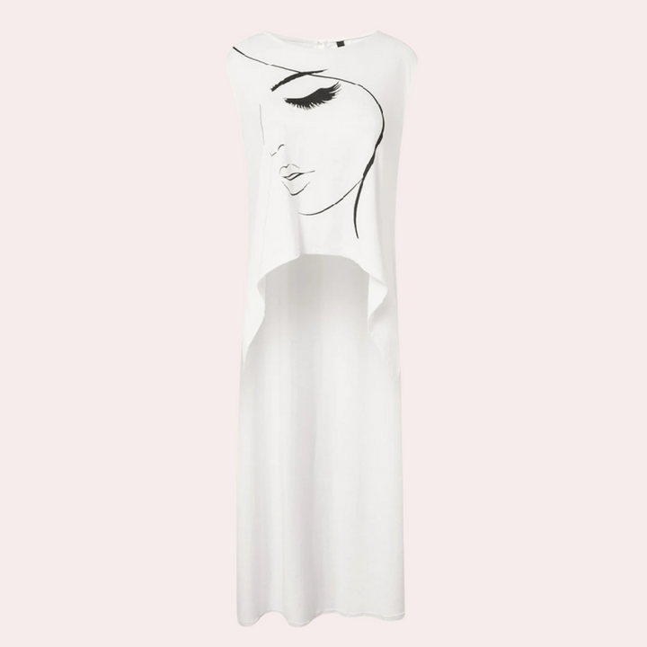 Stylish White Top for Ladies - Mira-XS-The Livary