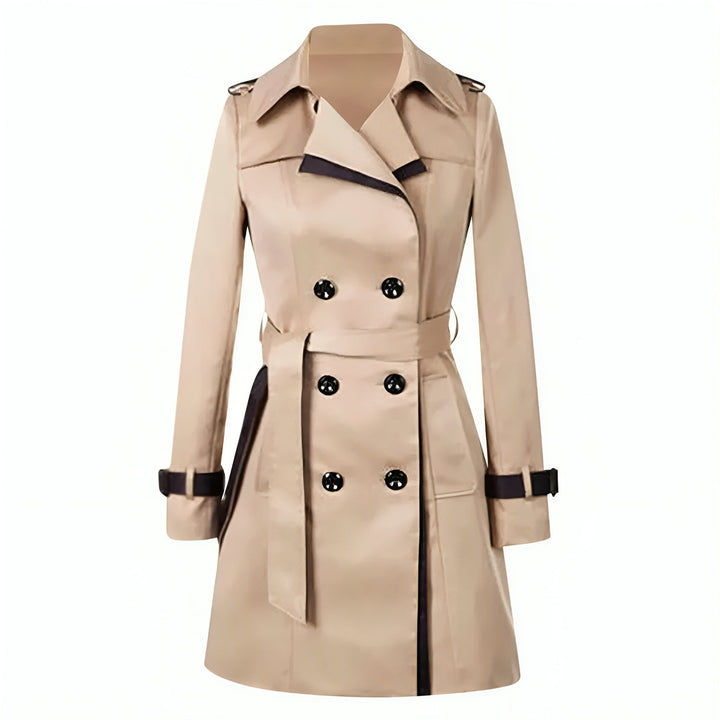 Long Women's Trench Coat - Sophie-Khaki-S-The Livary