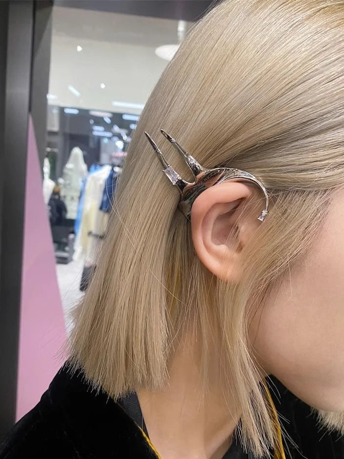 Elf Wing Silver Earring - Elysia-The Livary