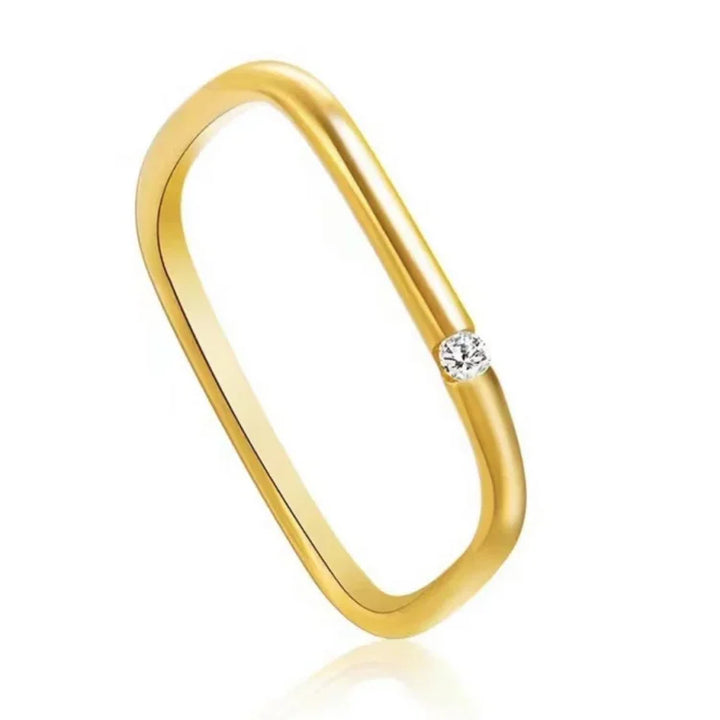Minimalist Zirconia Ring - Leona-5-The Livary
