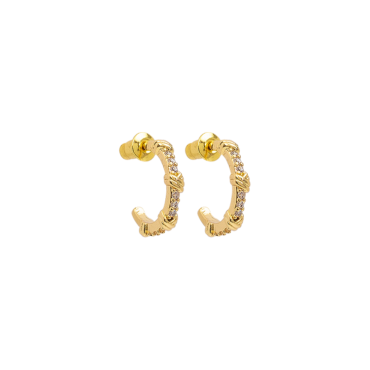 Sparkling Open Hoops - Elara-Gold-The Livary