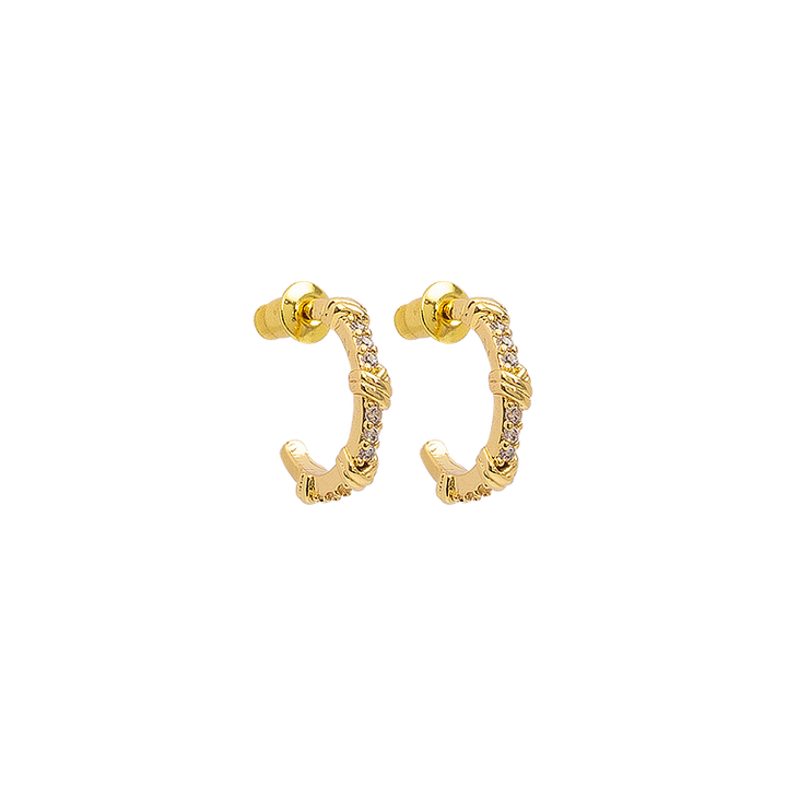 Sparkling Open Hoops - Elara-Gold-The Livary