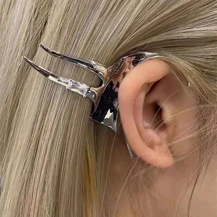 Elf Wing Silver Earring - Elysia-The Livary