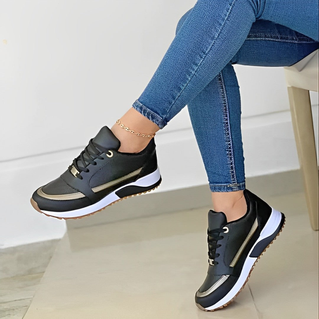 Stylish and Comfortable Sneakers - Sophie-Black-3.5-The Livary