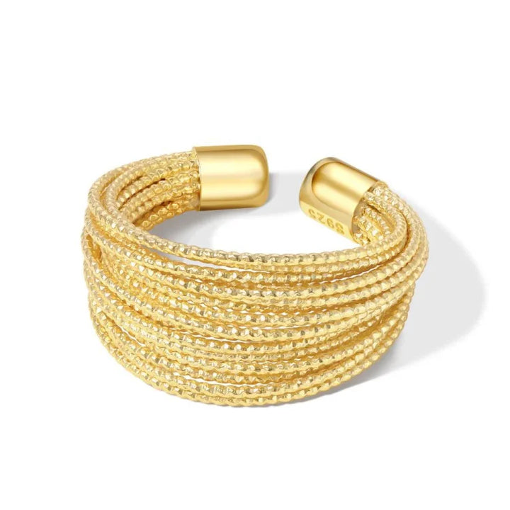 Adjustable Layered Ring - Isolde-Gold-The Livary