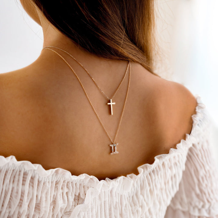 Cross Pendant Chain - Isabella-Gold-The Livary