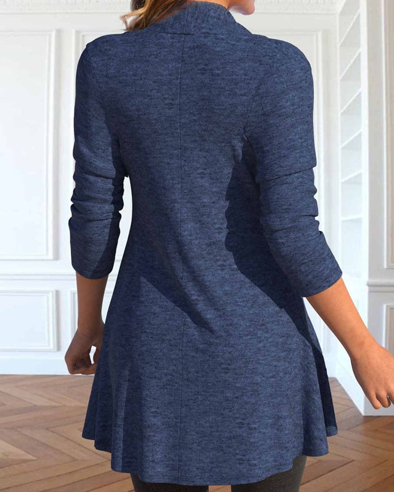 Blouse with Pleated Panels - Adeline-Blue-S-The Livary