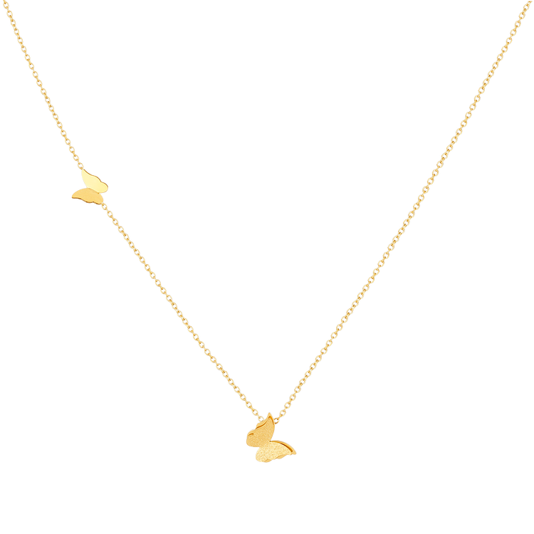 Spring Butterfly Necklace - Alara-Gold-The Livary