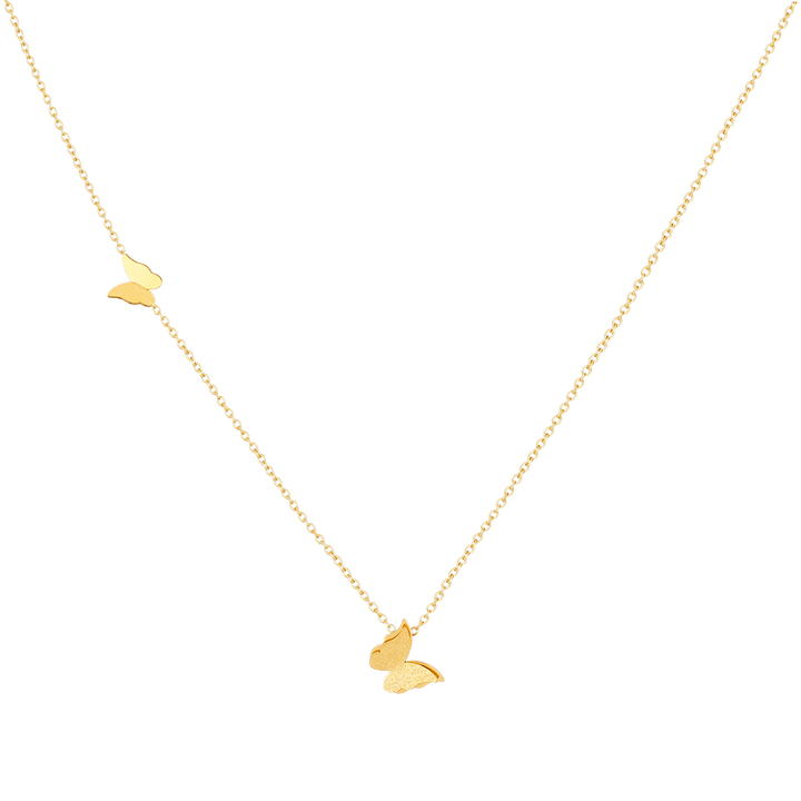 Spring Butterfly Necklace - Alara-Gold-The Livary