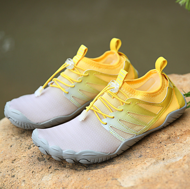 Comfortable Barefoot Sneakers for Men and Women - RiverWalk-Yellow-3.5-The Livary