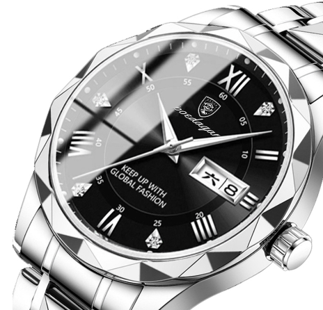 Luxury Men's Watch - Regalia-Silver/ Black-The Livary