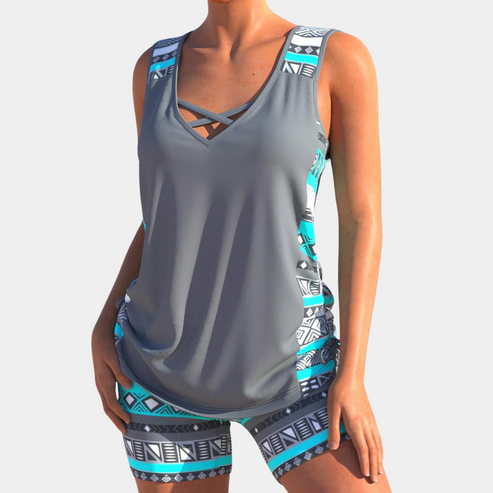 Trendy Tankini - Naomi-Grey-XS-The Livary
