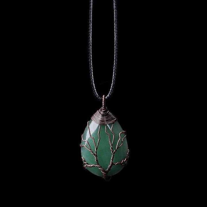 Aventurine Drop Necklace - Velarien-The Livary